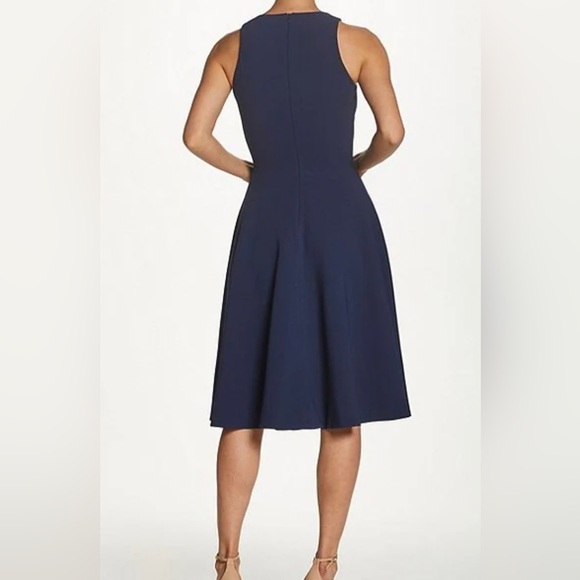 Dress the Population Women’s V-Neck Fit and Flare Dress w/Pockets Size:XXS NWT - Picture 3 of 11